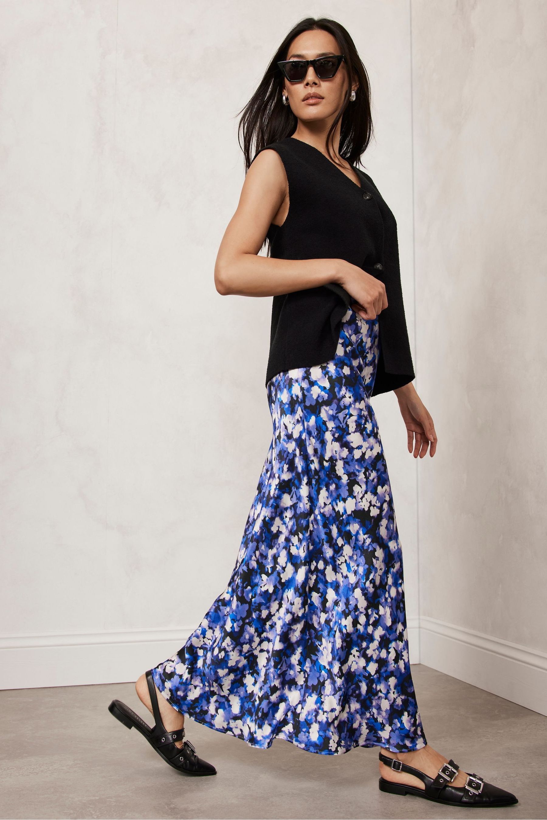 Blue velvet skirt uk cheap