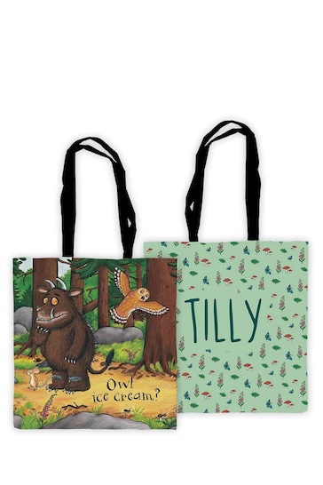 Star Editions Personalised Owl Ice cream Gruffalo Edge to Edge Tote Green Bag