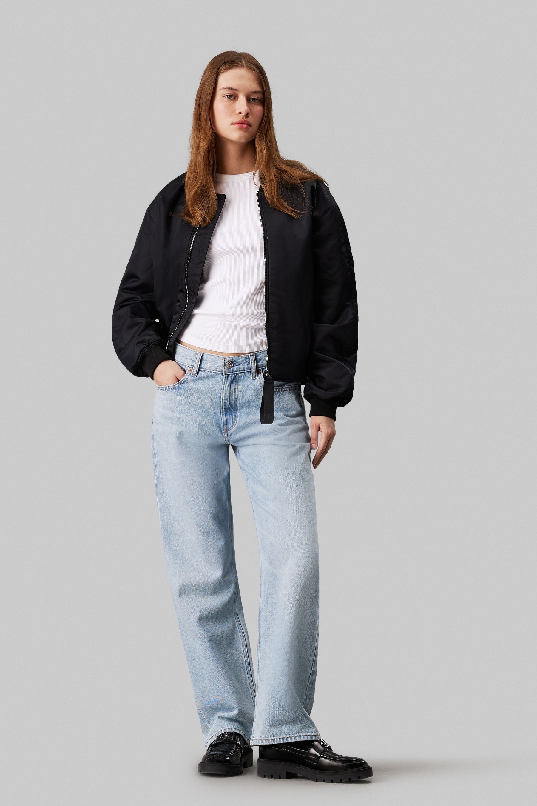Calvin klein nylon bomber jacket clearance