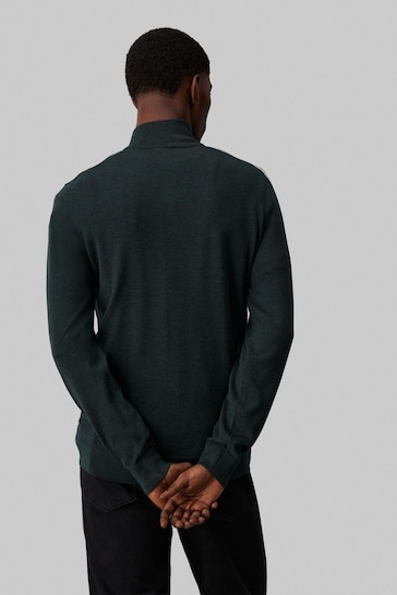 Calvin Klein Blue Merino Quarter Zip Jumper