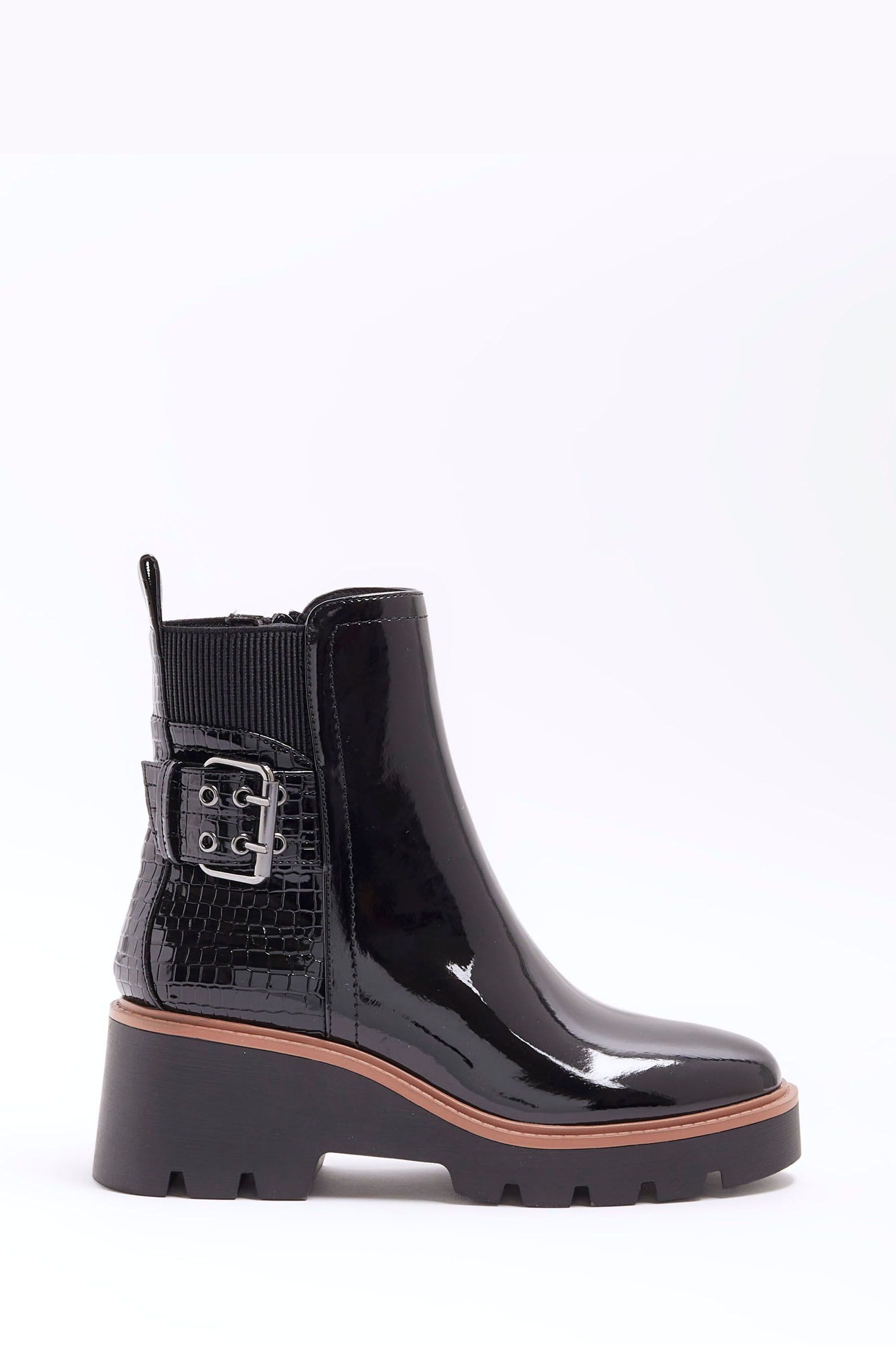 River island black chelsea boots sale