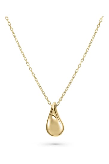 Beaverbrooks Gold Tone 9ct Teardrop Necklace