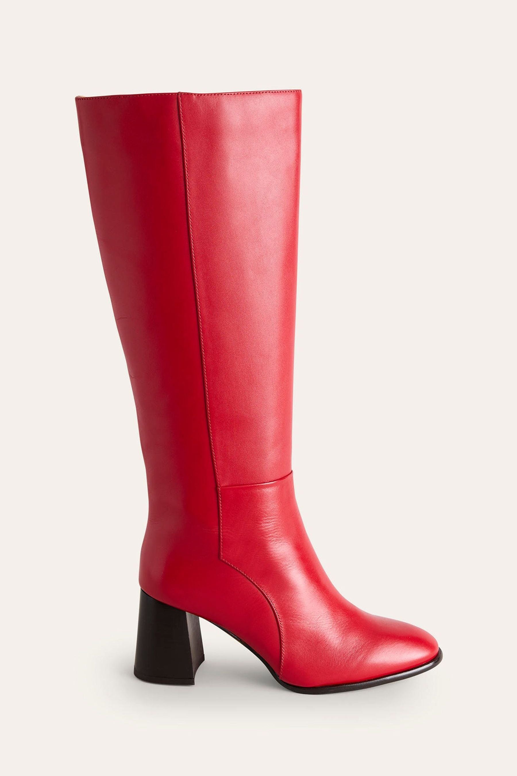 Buy Boden Red Heeled Leather Knee Boots from the Next UK online shop