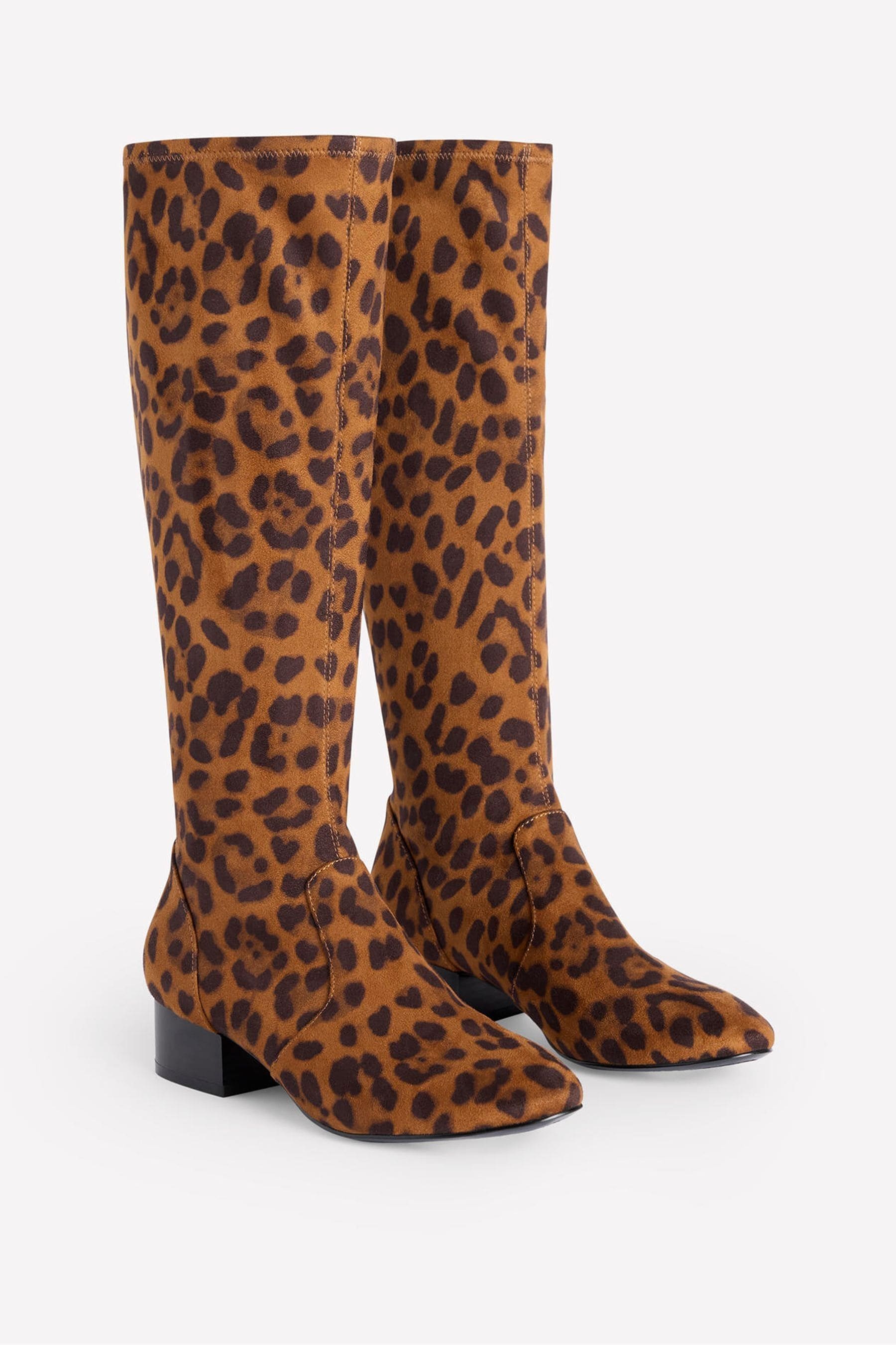 Buy Boden Animal Print Flat Stretch Knee Boots from the Next UK online shop