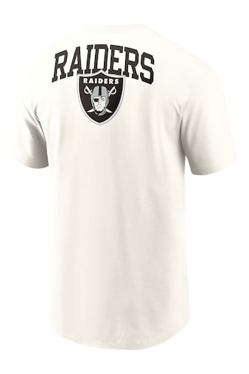 Fanatics Cream NFL Las Vegas Raiders Short Sleeve Essential Cotton T-Shirt