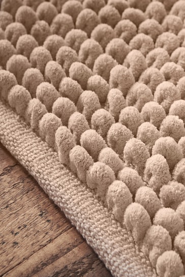 Bianca Natural Aspen Bobble Long Bath Mat Runner