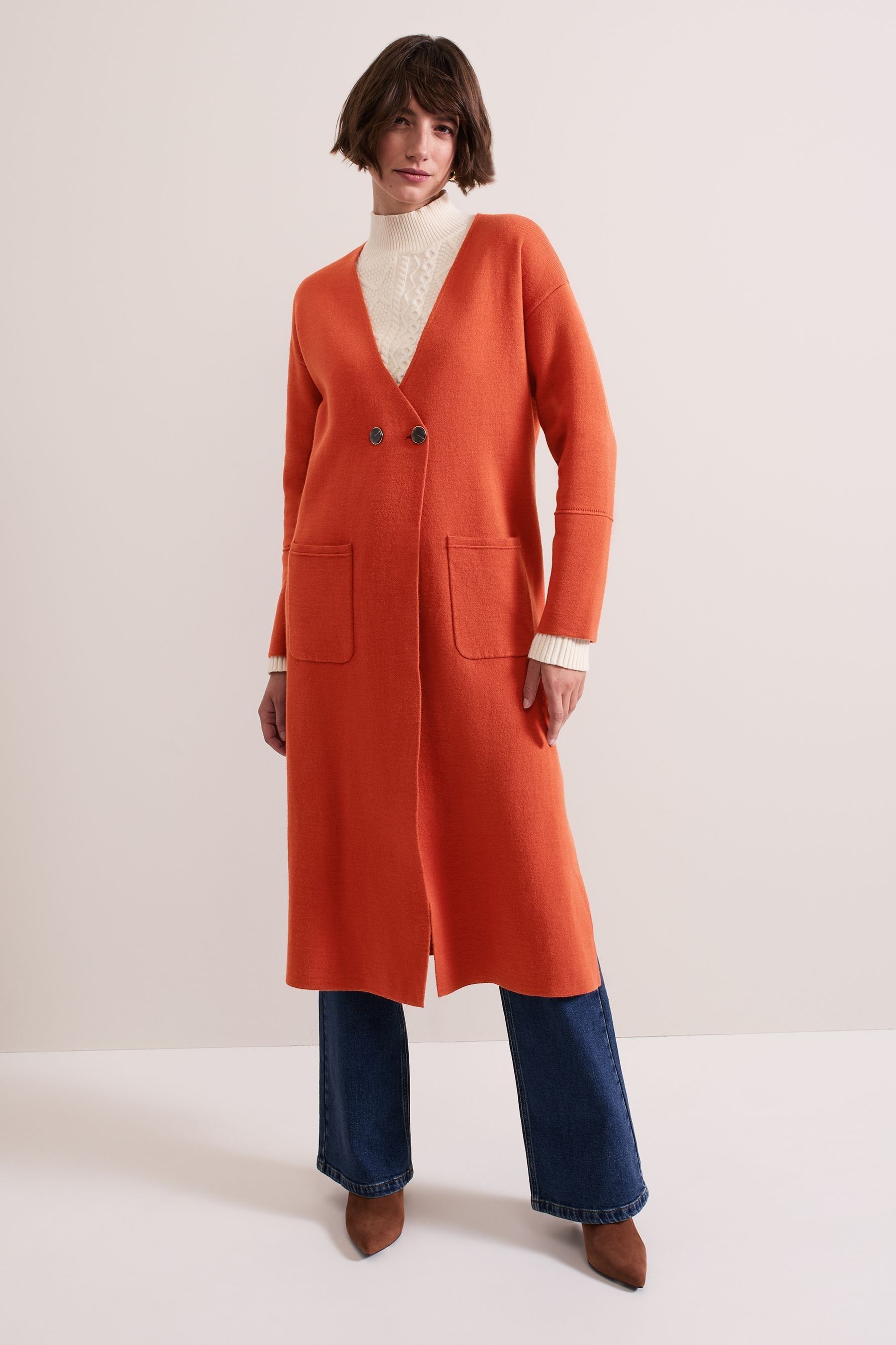 Buy Phase Eight Orange Destiny Coatigan from the Next UK online shop