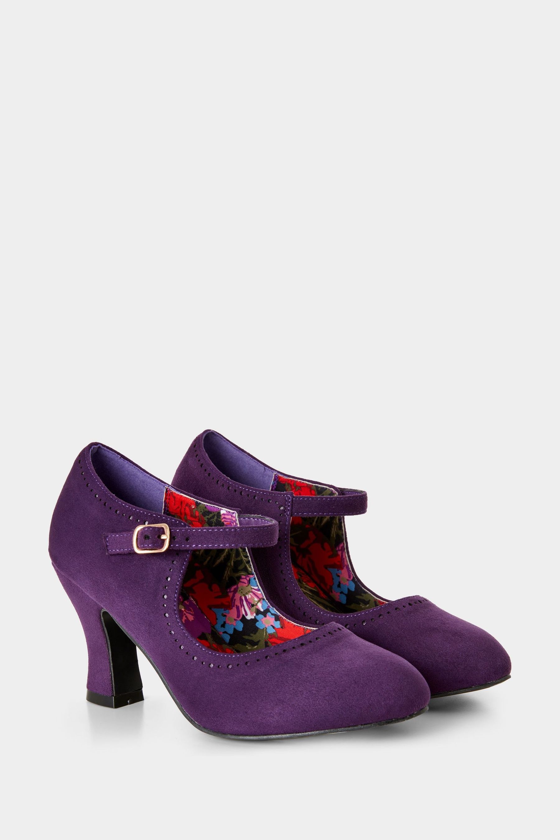 Buy Joe Browns Purple Vintage Louis Heel Mary Jane Shoes from the Next UK online shop