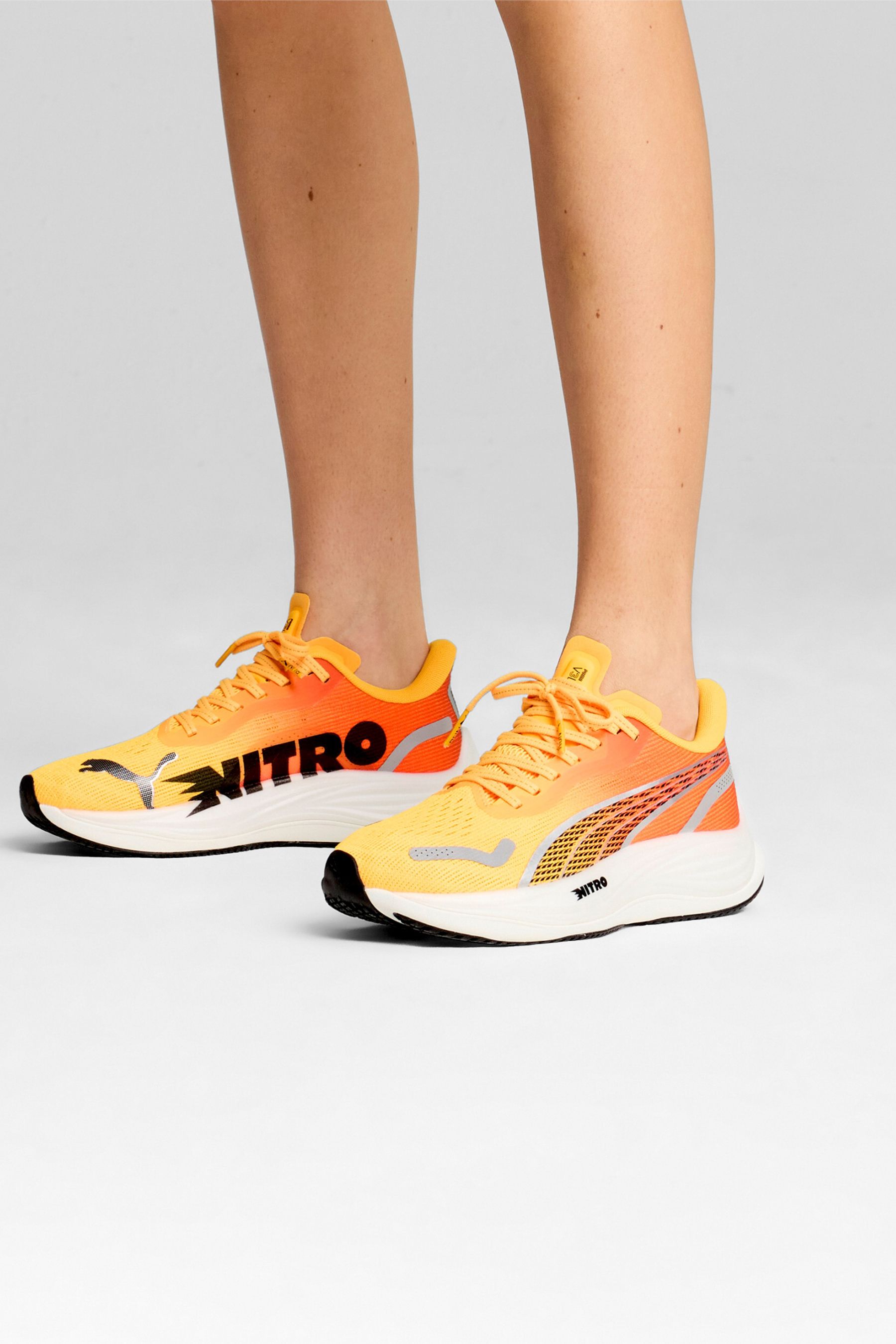 Puma orange and white shoes clearance