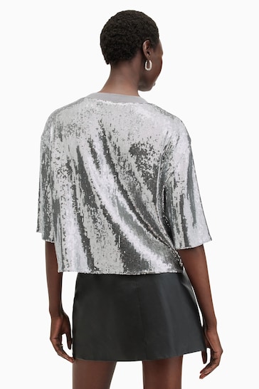 AllSaints Silver Juela T-Shirt