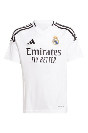 adidas Denim White Real Madrid Home Shirt 2024-25 with Mbappé 9 Printing