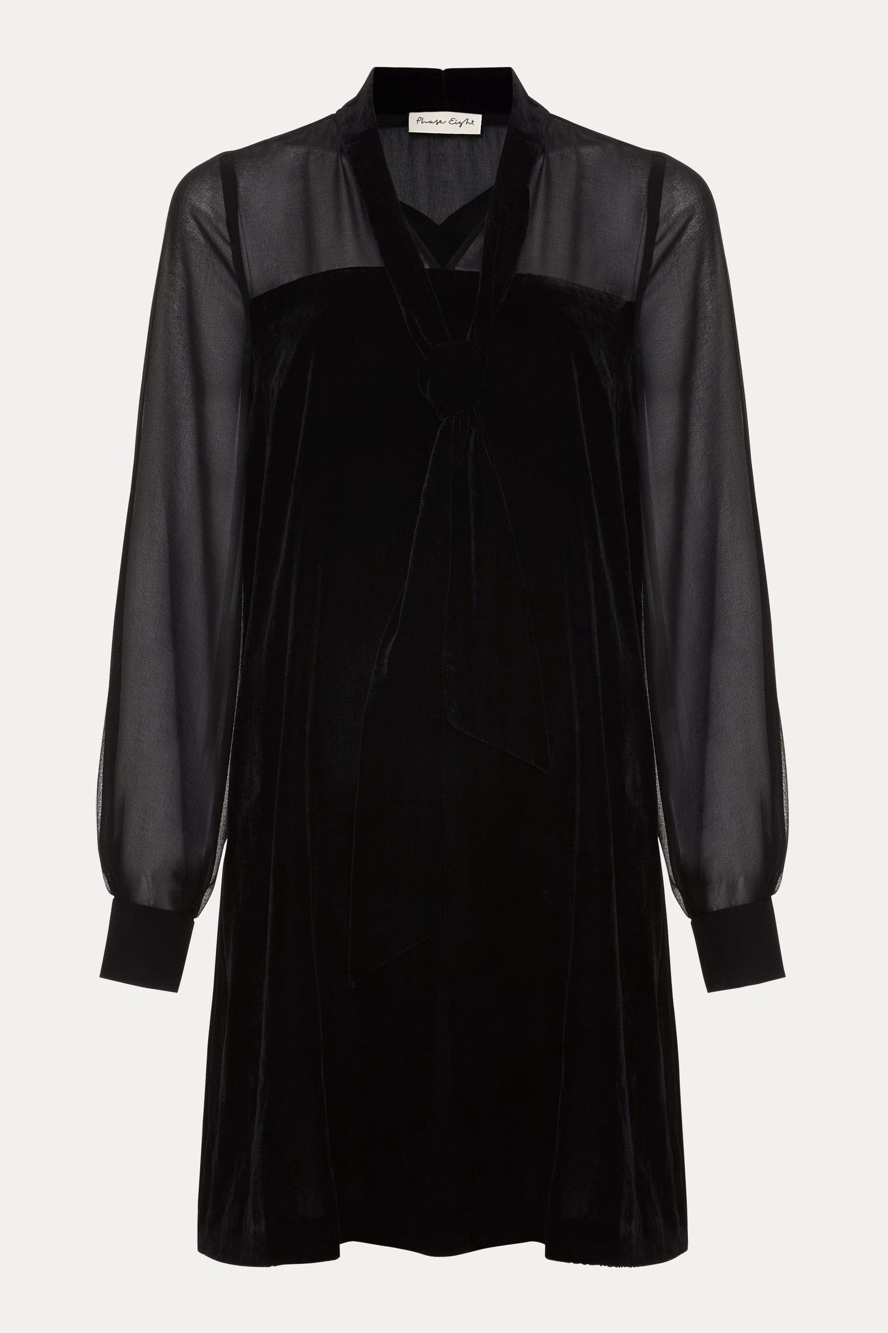 Buy Phase Eight Black Seraphine Black Velvet Tunic Dress from the Next UK online shop