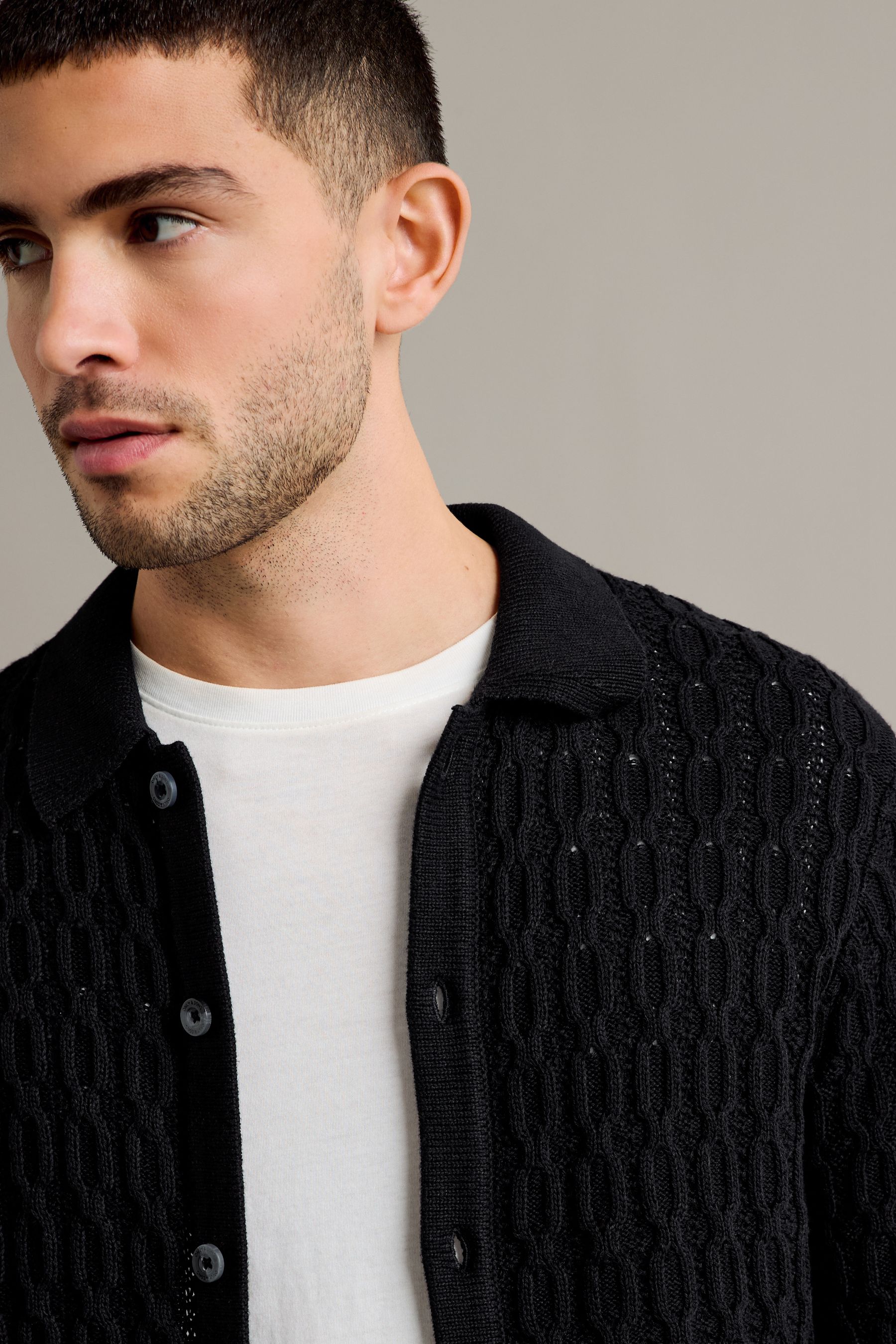 Black cable cardigan online