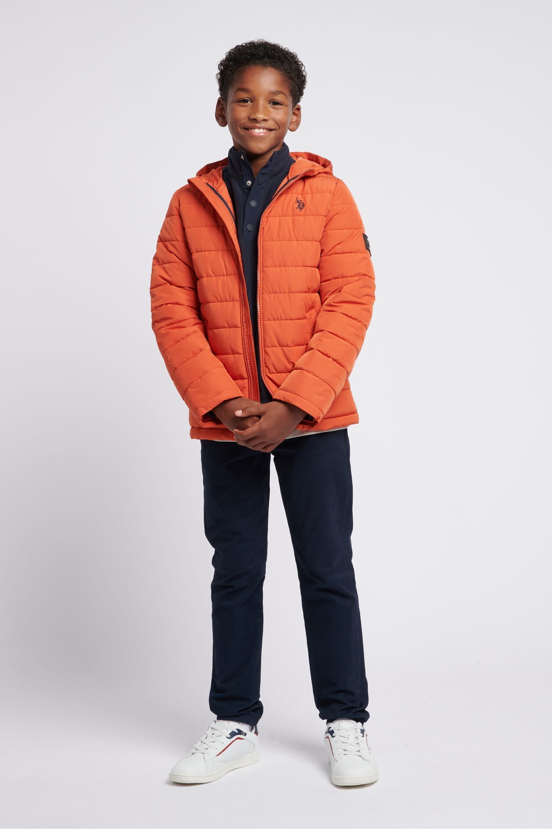 Buy U.S. Polo Assn Orange U.S. Polo Assn. Boys Lightweight Quilt Hooded Puffer Jacket from the Next UK online shop