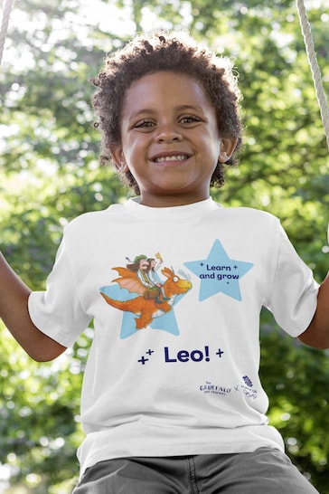 Star Editions Zog Learn and Grow Personalised White T-Shirt - Team GB Edition