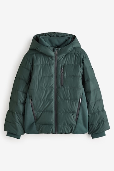 Abercrombie & Fitch Quilted Hooded Puffer Coat