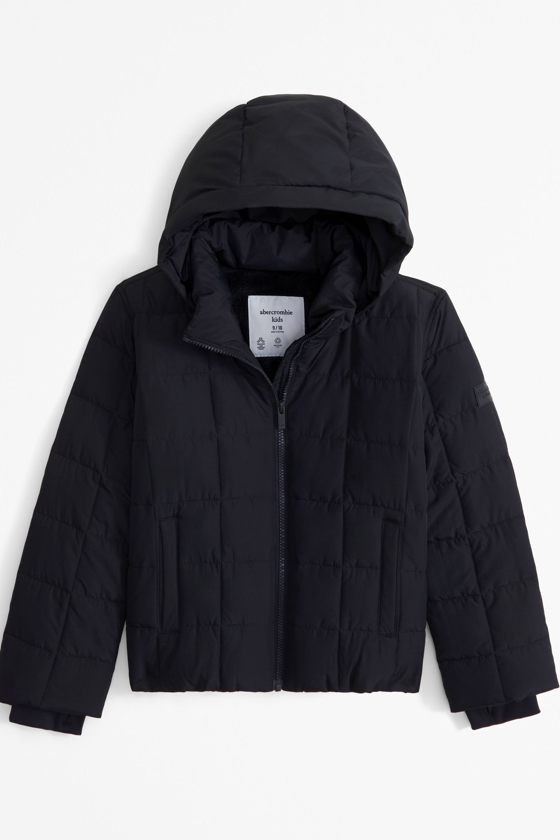 Buy Abercrombie Fitch Black Puffer Jacket from the Next UK online shop