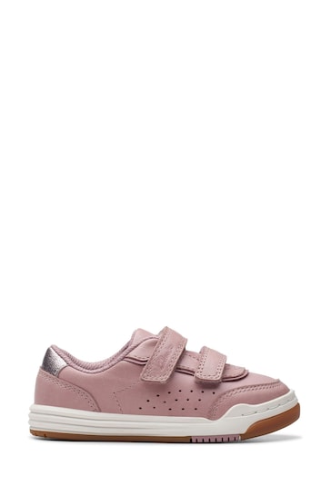 Clarks Dusty Pink Wide Fit (G) Urban Solo T. Trainers