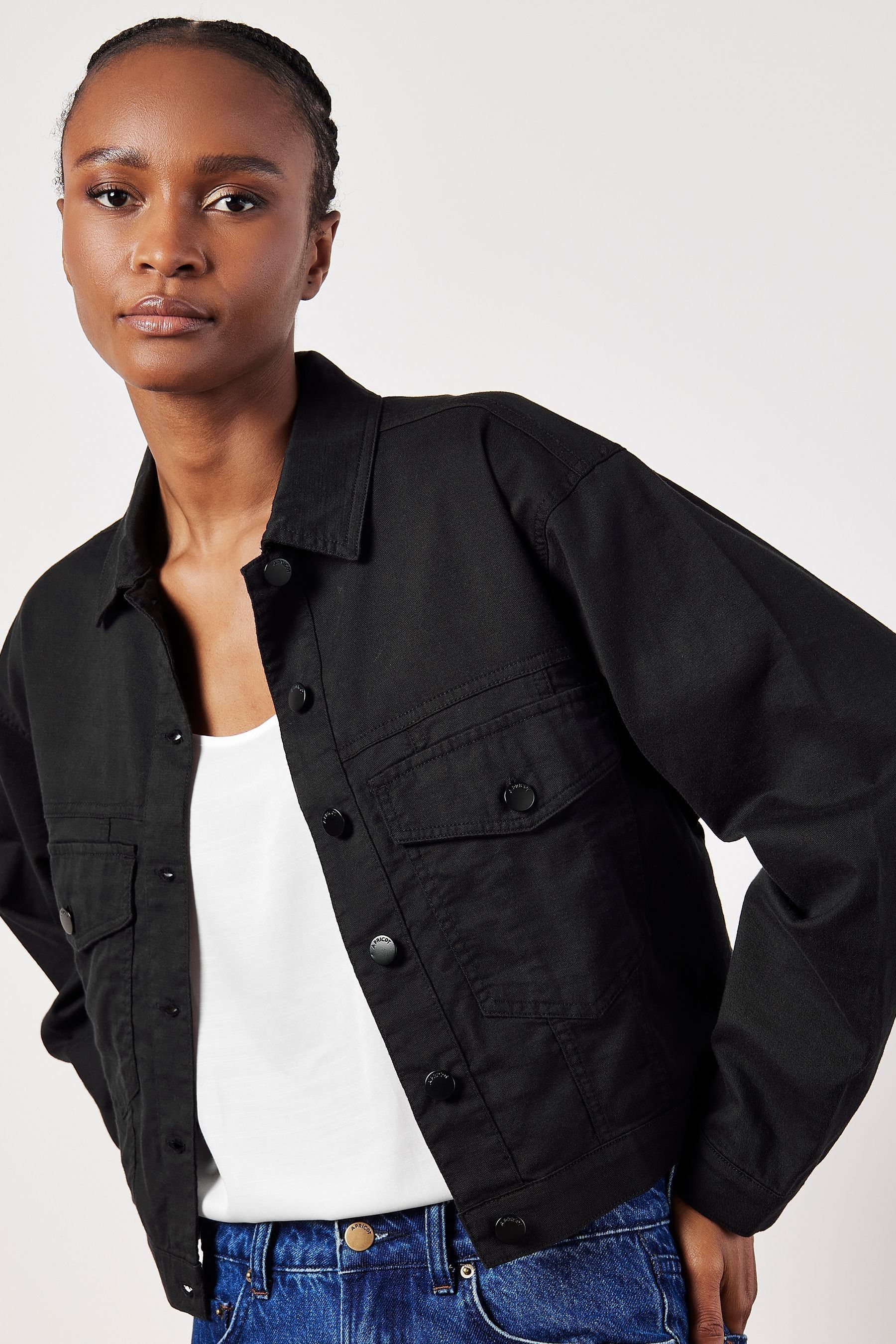 Black twill jacket hotsell