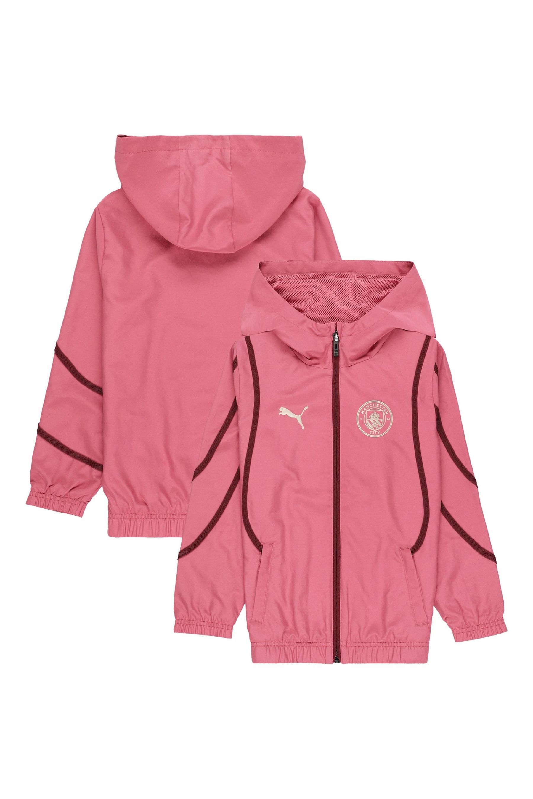 Buy Puma Pink Manchester City Pre Match Jacket Kids from the Next UK online shop