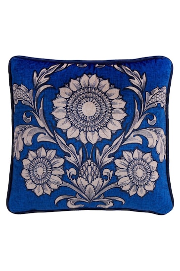 Laurence Llewelyn-Bowen Blue Romilly Velvet Filled Cushion