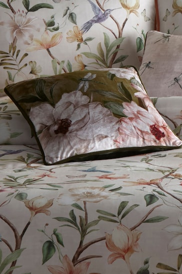 Appletree Olive Fiorella Velvet Filled Cushion