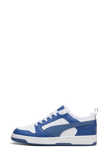 Puma Blue Mens Rebound V6 Low Sneakers Trainers