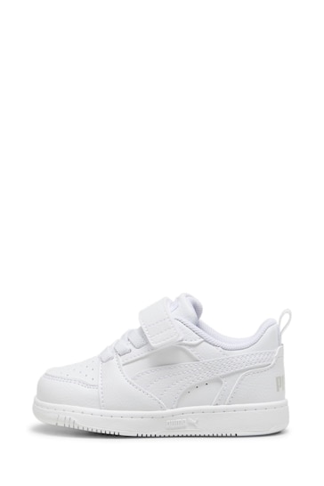 Puma White Baby Unisex Rebound V6 Lo Sneakers