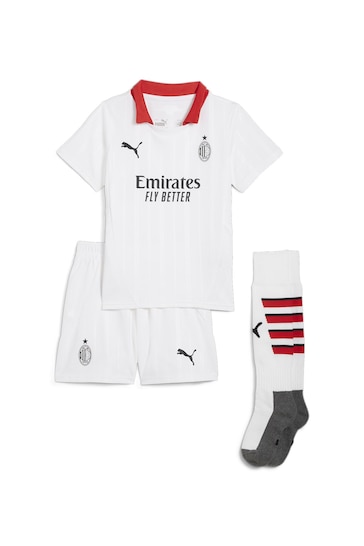 Puma White Kids Boys AC Milan 24/25 Away Minikit