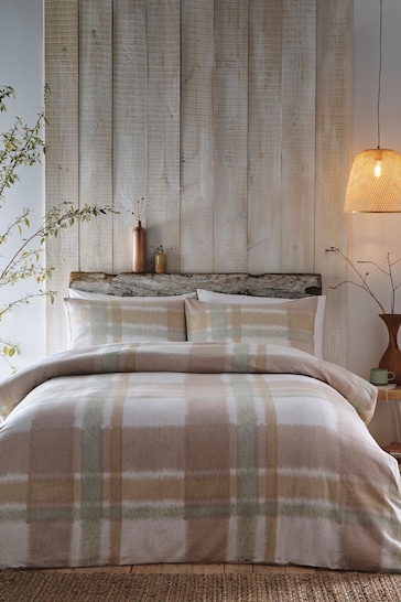 Appletree Natural Verbier Brushed 100% Cotton Duvet Cover Set