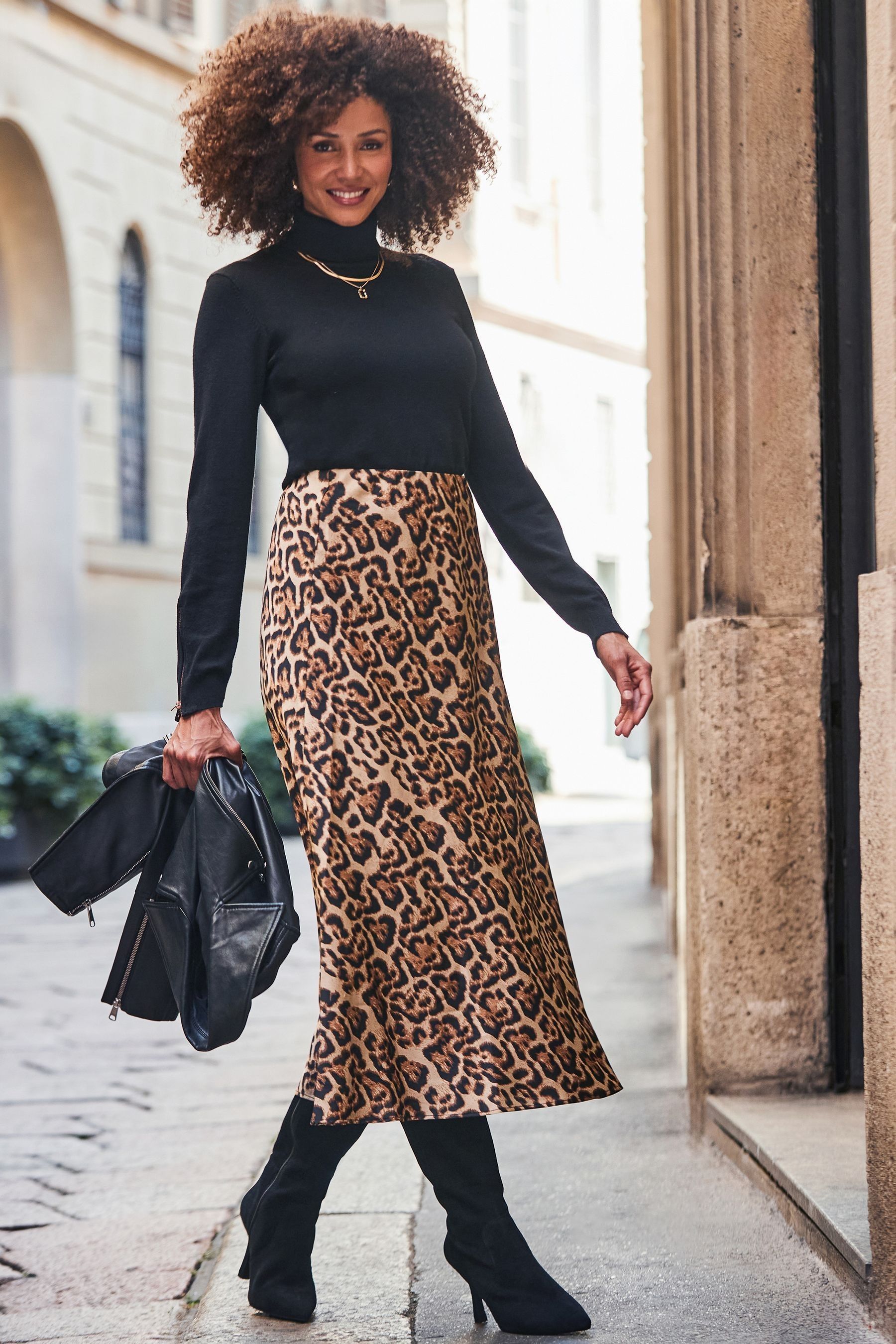 Cheetah print slip skirt clearance
