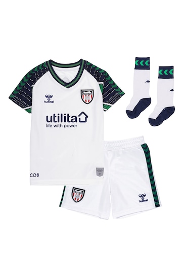 Hummel White Sunderland Away Infant Football Shirt 2024-25