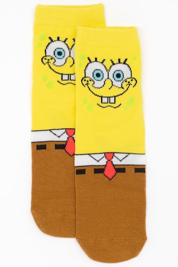 Vanilla Underground Brown Kids Spongebob Squarepants Socks 5 Pack