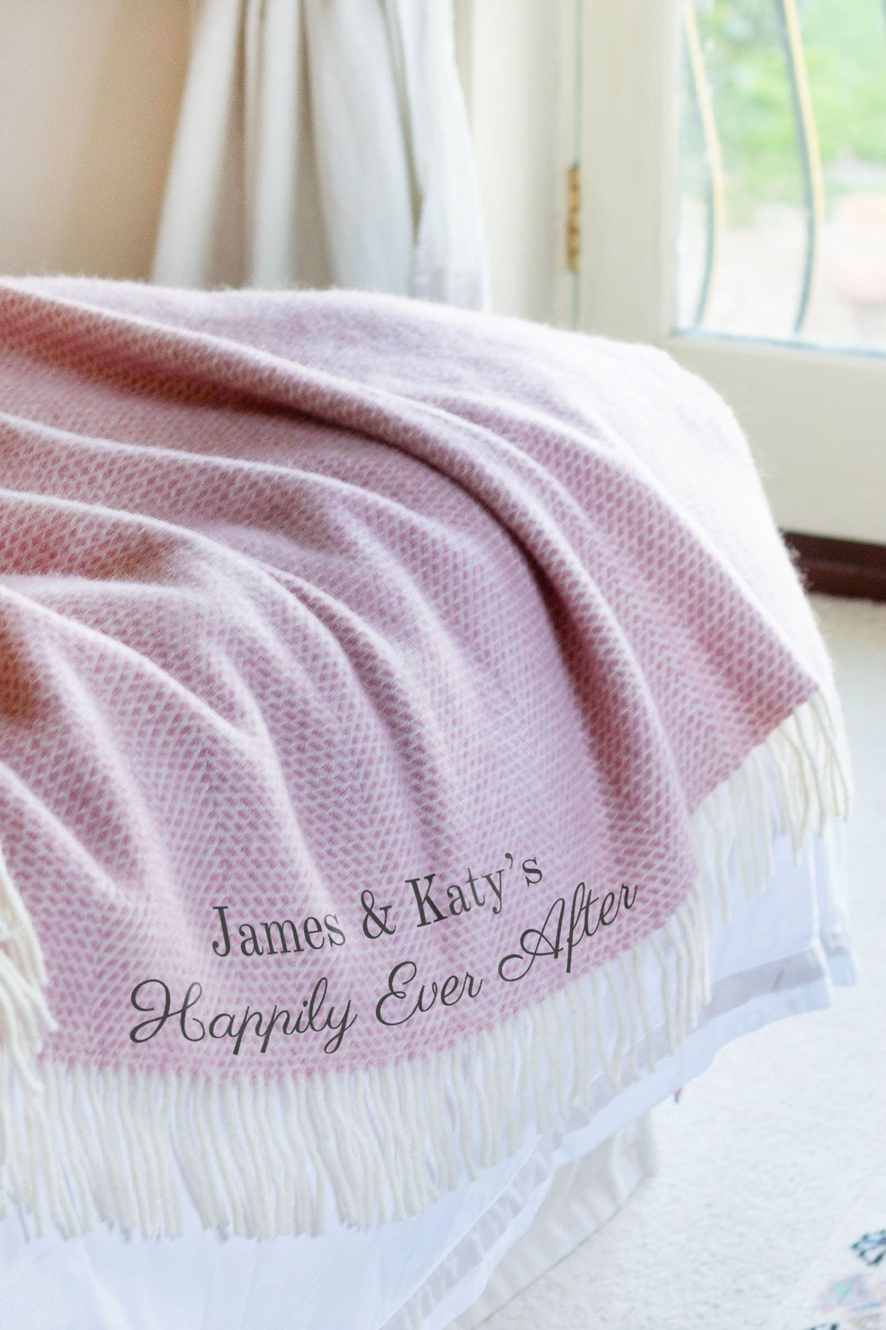 Personalised wool throw online