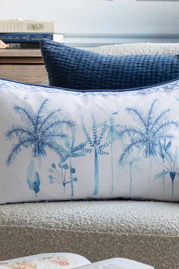 Voyage Maison Cobalt Chora Printed Piped Cushion