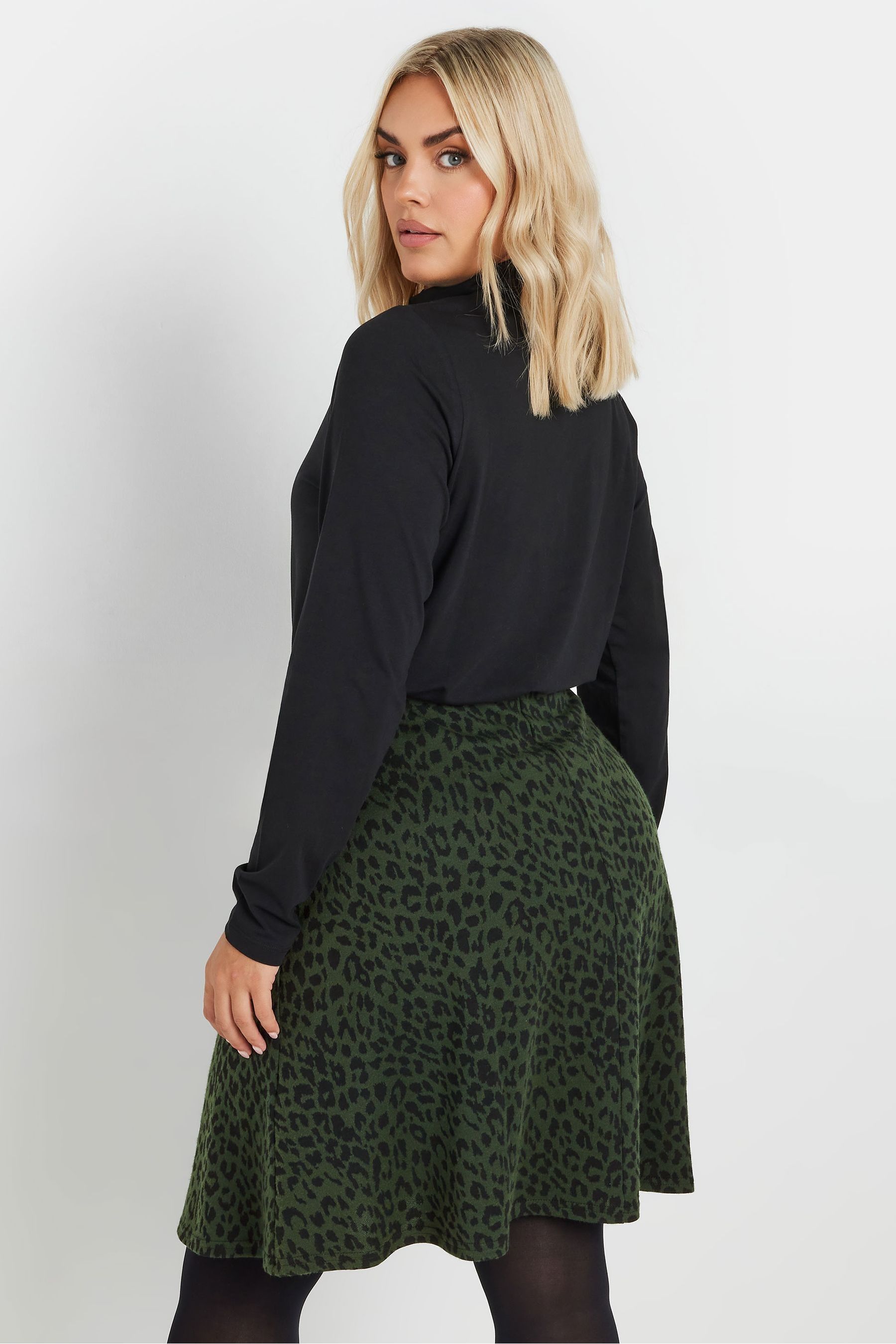Cheetah green skirt top
