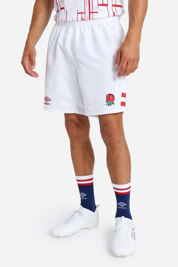 Umbro England Rugby Home Replica White Shorts
