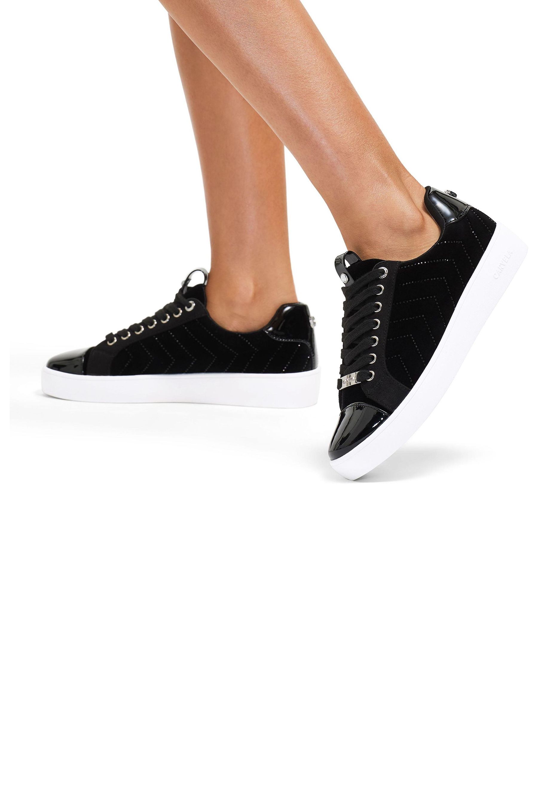 Buy Carvela Joyful Quilt Black Trainers from the Next UK online shop