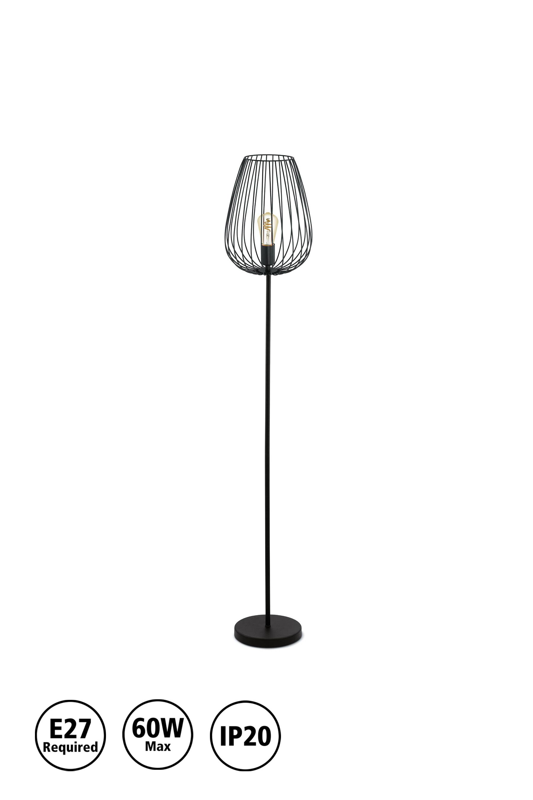 Buy Eglo Black Newtown Caged Floor Lamp from the Next UK online shop