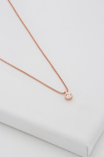 Ted Baker Rose Gold Tone SININAA: Crystal Pendant Necklace