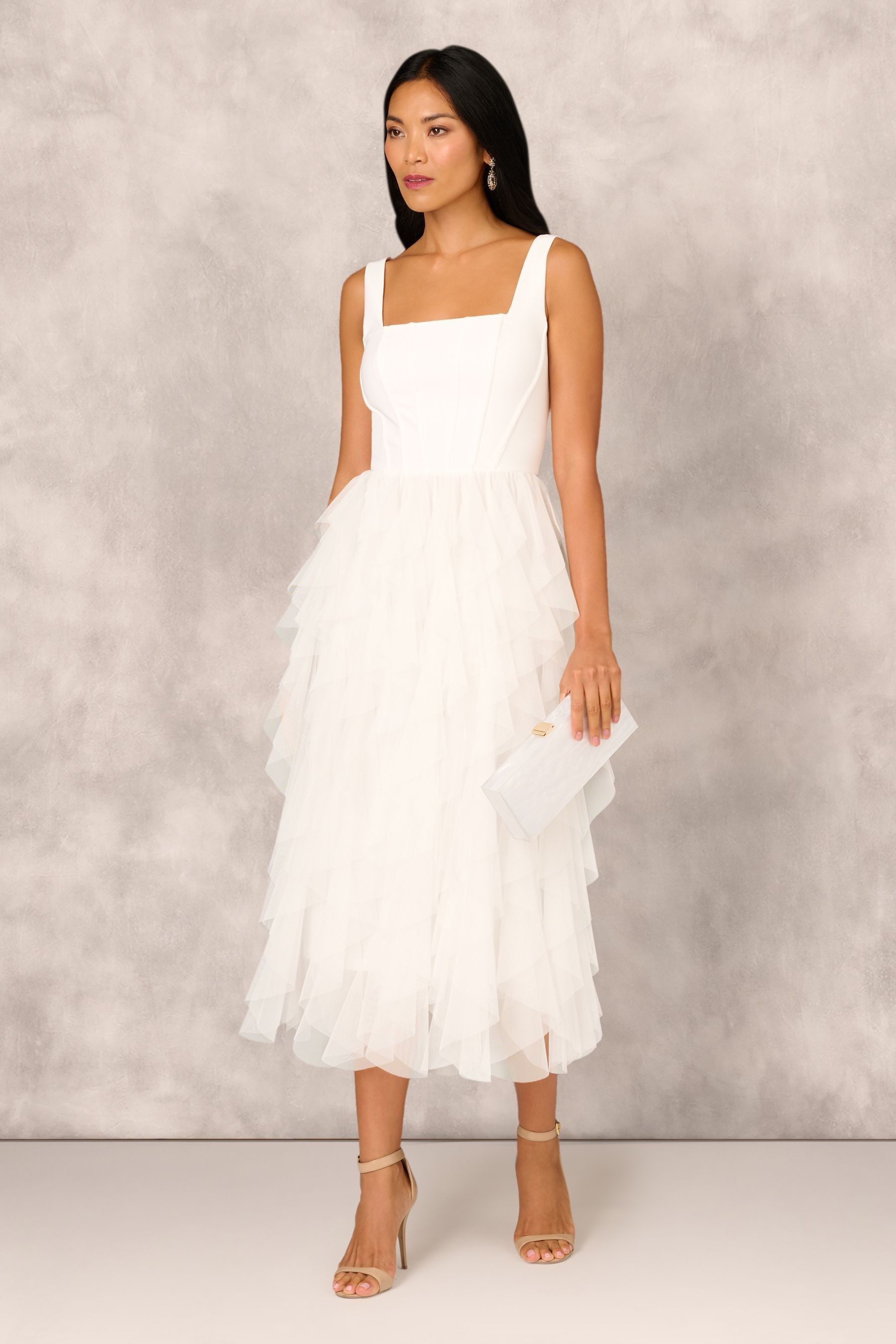 Buy Adrianna by Adrianna Papell Mesh Cocktail Midi Dress from the Next UK online shop