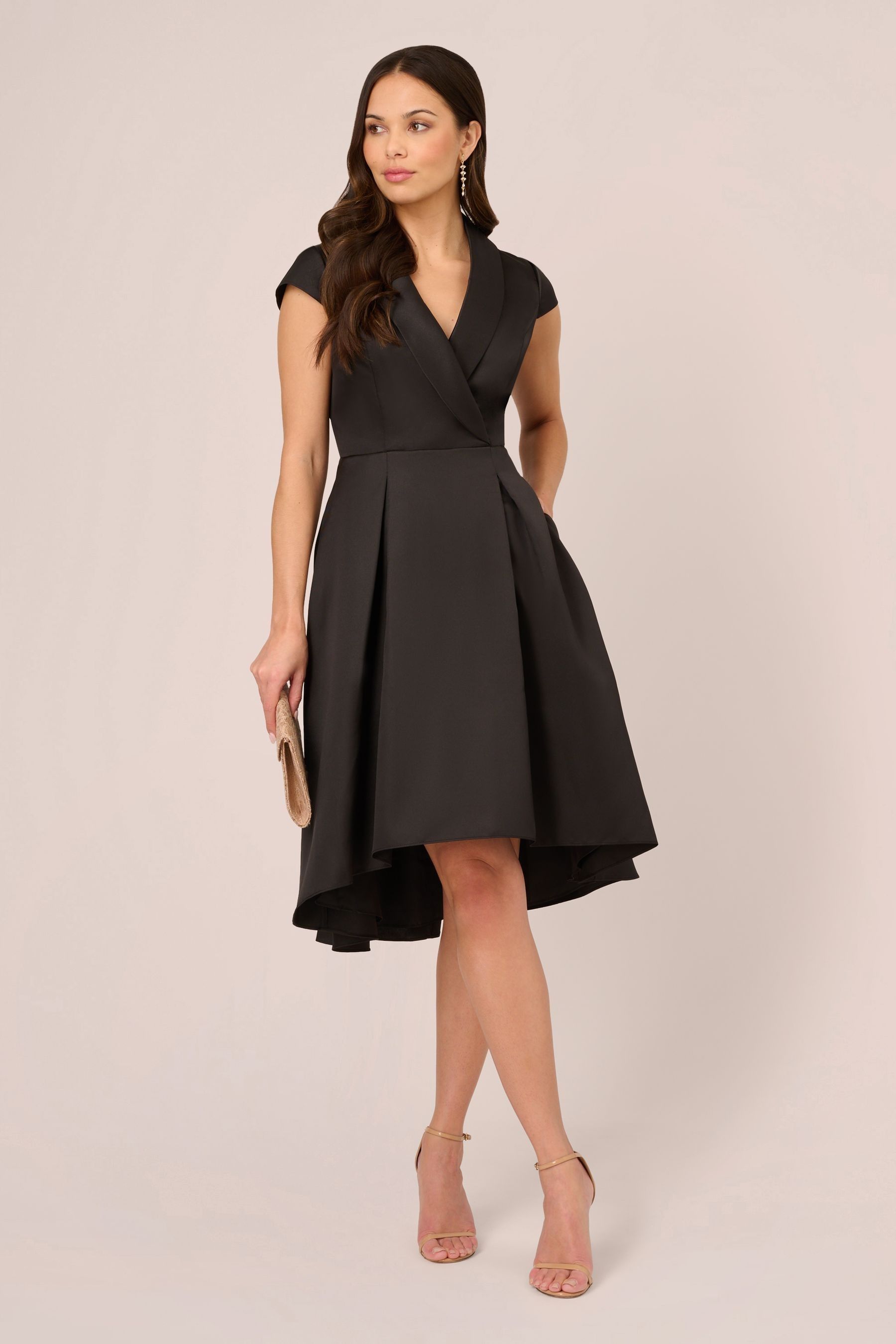 Buy Adrianna Papell High Low Cocktail Black Dress from the Next UK online shop