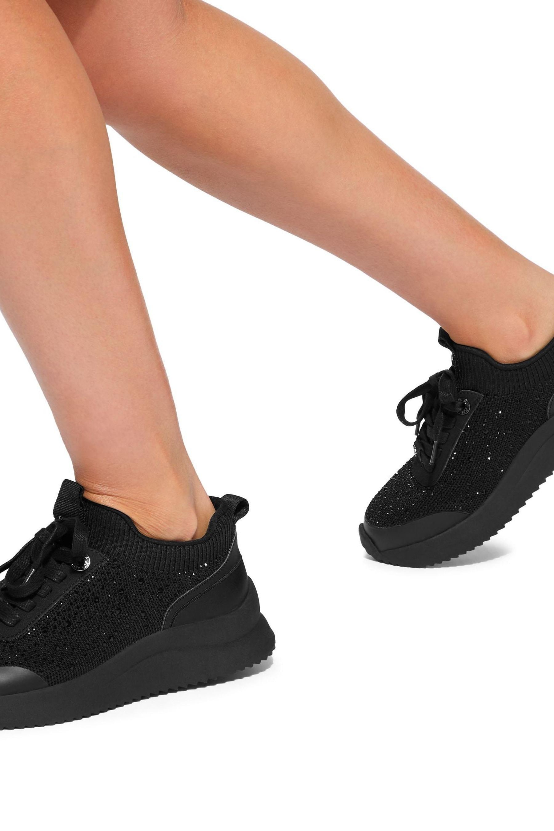Black bling trainers hotsell