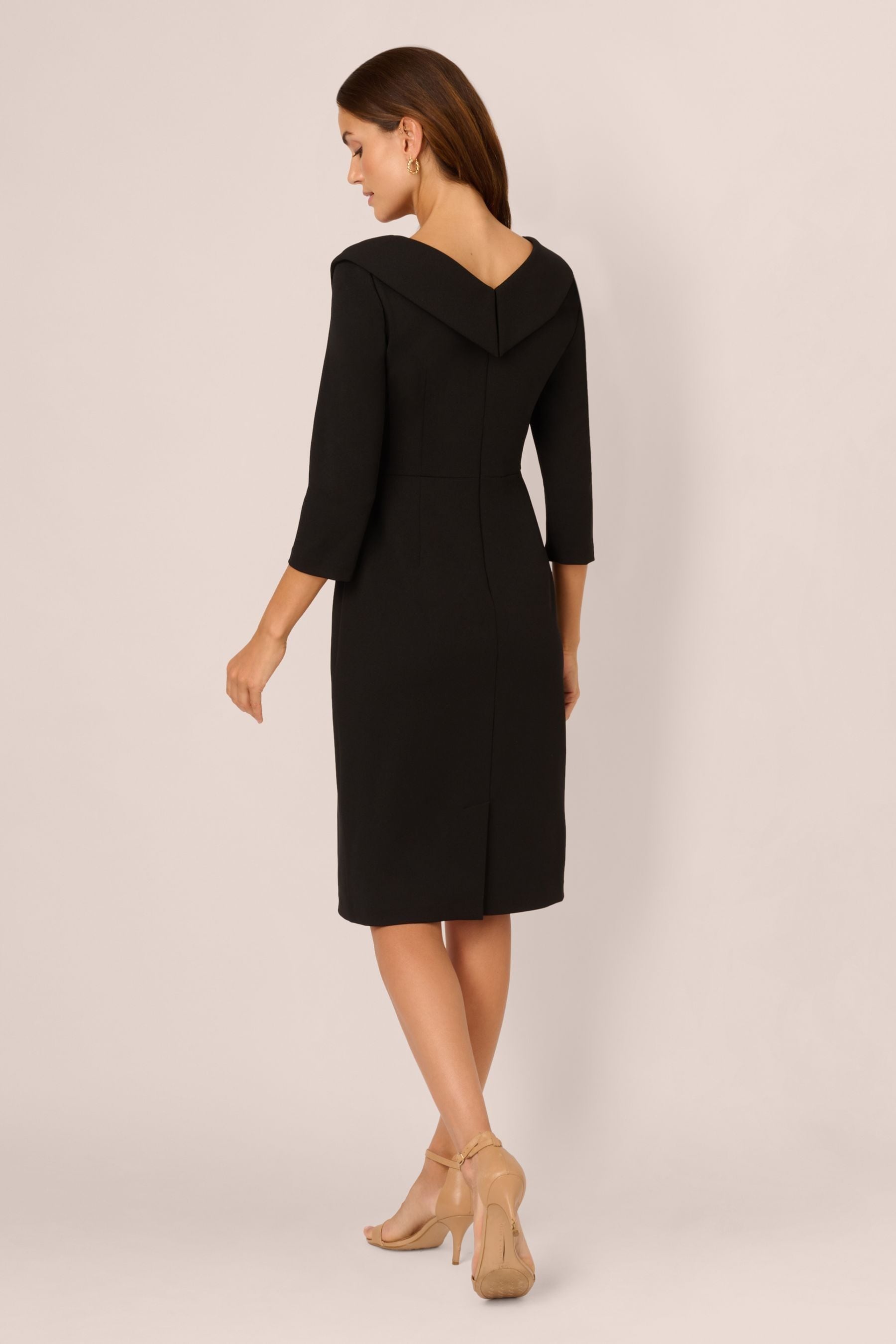 Black crepe sheath dress new arrivals