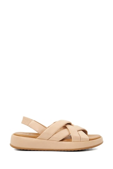 Dune London Brown Laters Strap Sandals