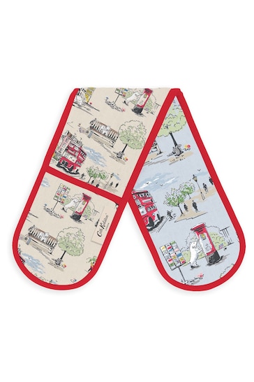 Cath Kidston Cream Billie Goes To Town Double Oven Gloves