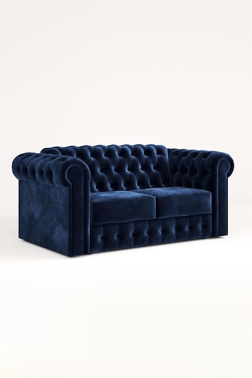 Jay-Be Luxe Velvet Royal Blue Chesterfield 2 Seater Sofa Bed