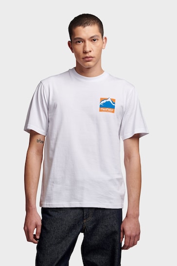 Penfield Mens Relaxed Fit Mountain Scene Back Graphic T-Shirt