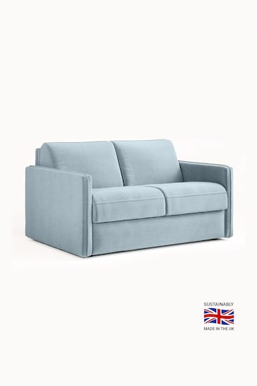 Jay-Be Brushed Twill Sky Blue Slim 2 Seater Sofa Bed