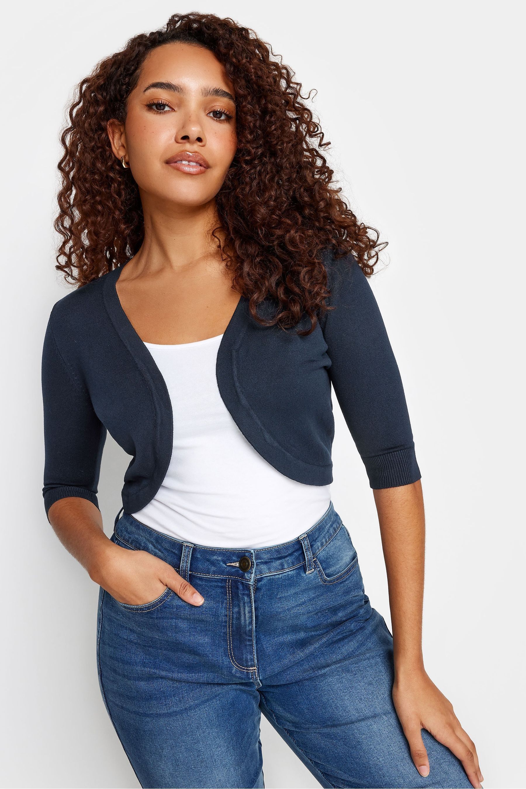 Cropped cardigan top store